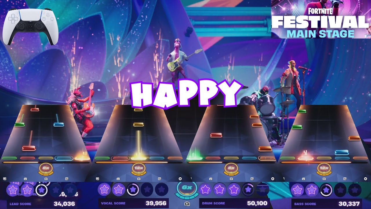Happy by Pharrell Williams - Fortnite Festival Expert Full Band ...