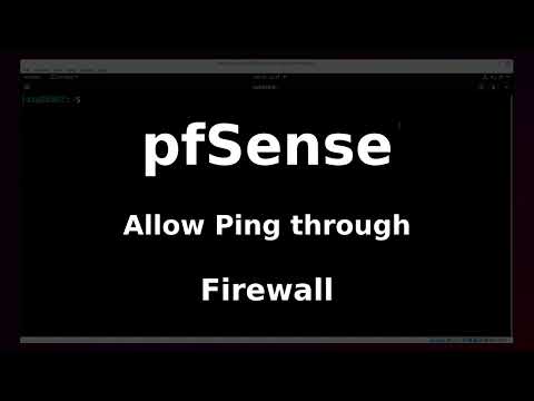 Networking: Allow Ping on pfSense firewall (Linux)