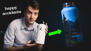 Bob Ross Painting on a Hydro Flask (GIVEAWAY) | When You're Bored