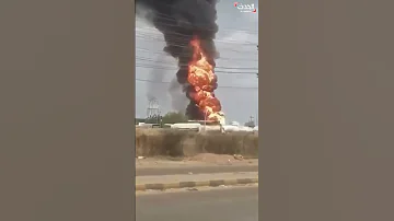 السودان حريق هائل في مستودعات الشجرة جنوب الخرطوم لليوم الثاني 