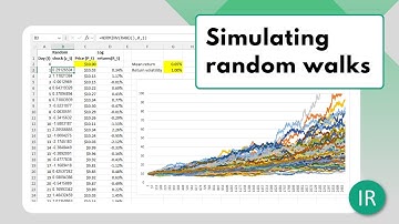 Simulating Stock Price Paths with Random Walks in Excel / Analyzing stock returns / Episode 17