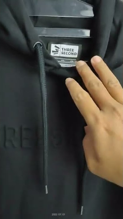 3second Hoodie Black Original