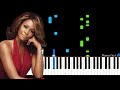 Whitney houston  i have nothing piano tutorial