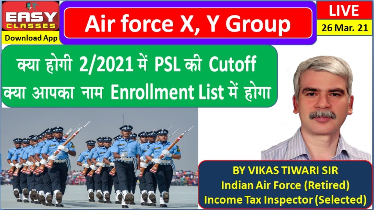 Cut Off Analysis For Air Force x and Y group  02 / 2021