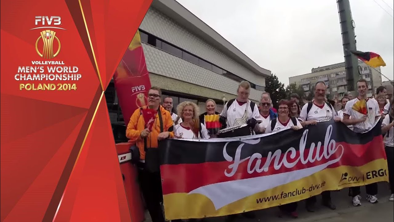German fans in Poland to support their team at FIVB Men's World Championship