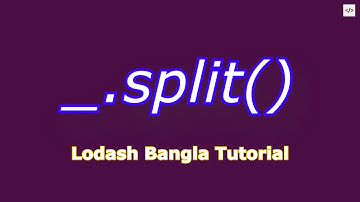 Lodash _.split().Lodash Bangla Tutorial -  ProgrmarWe