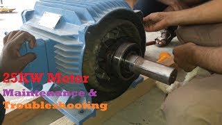 Motor Maintenance & Troubleshooting [ 25KW Motor ] | Motor Coil Winding Burned by Imbalance Rotor