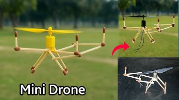 🛩 Matchstick Drone Flying in Park | Creative DIY Mini Quadcopter Test
