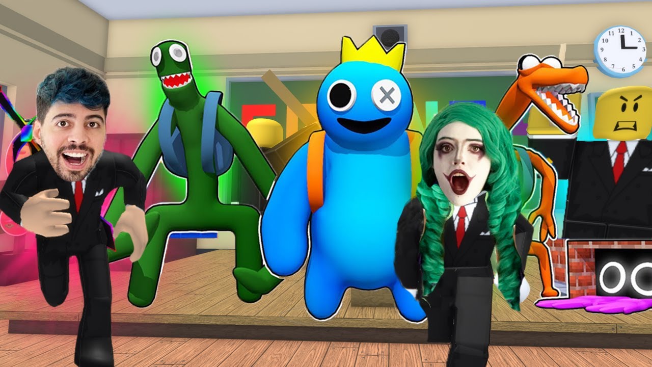 Roblox - BRIGUEI NA ESCOLA e O MONSTRO AZUL FICOU BRAVO (Mo's Academy)