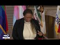 Mayor Lurie heckled over budget cuts during Pride Month kickoff at City Hall | KTVU
