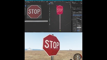 Making a Stop Sign in Blender for BeamNG - Track Asset