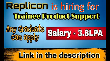 Replicon is hirng for Trainee Product Support #software#Jobs#updates