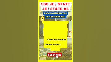 ENVIRONMENTAL ENGINEERING SSC JE PYQ || QUESTION WITH CONCEPT||SSC JE  || STATE AE/JE