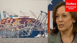 JUST IN: VP Kamala Harris Reacts To The Collapse Of Baltimore's Francis Scott Key Bridge