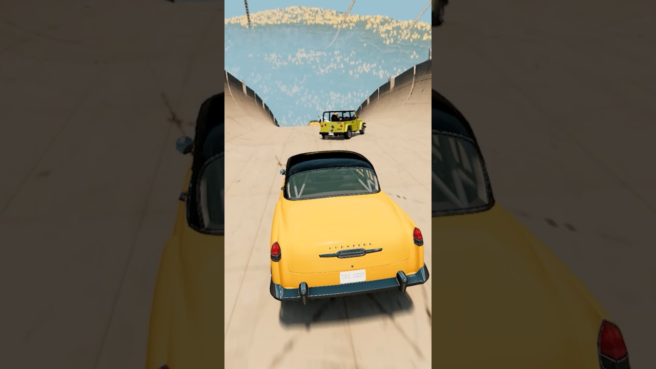 truck and Car vs Mega Ramp 