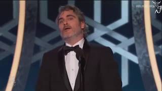 Joaquin Phoenix appeals for Climate Change Activism | Golden Globes Speech (JOKER)