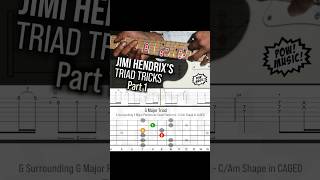 Hendrix's Triad Embellishments (CAGED System) Part 1 #shorts #guitarlesson