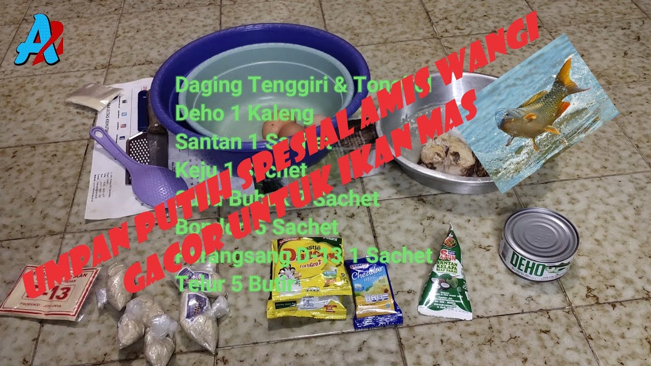 Umpan Putih Spesial Ikan Mas, Amis & Wangi (gacor untuk cuaca Panas