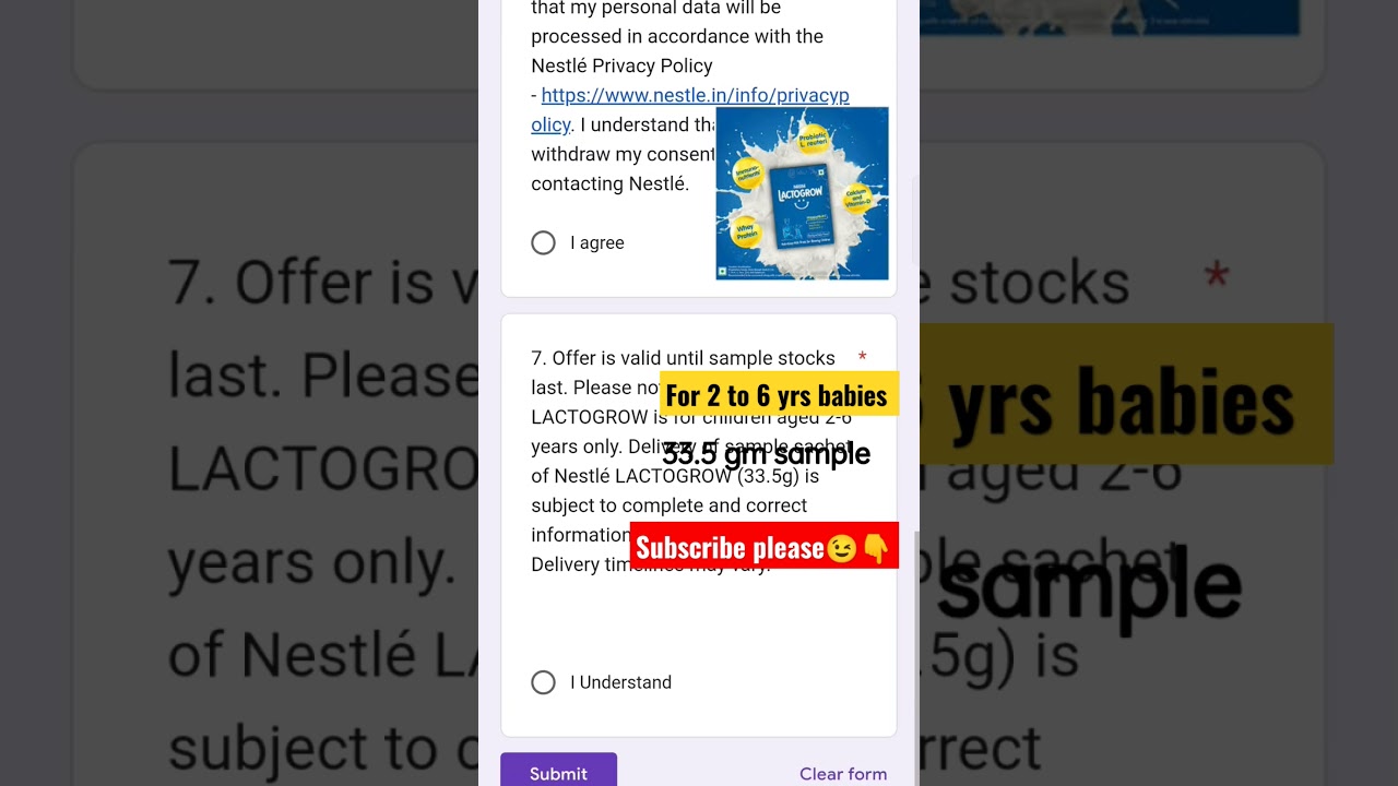 Nestle Lactogrow free sample 