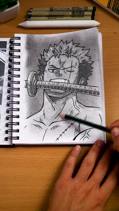 Drawing Roronoa Zoro! 🗡 | (#drawing, #onepiece, #zoro)