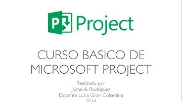 Curso Basico de Project Introduccion Video 1