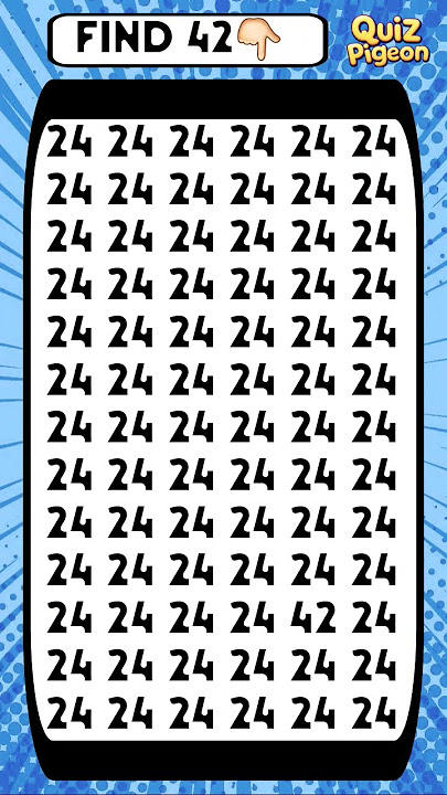 Find The Number 42 👀🧠 #iqtest #gkquiz #numberpuzzle #shoot