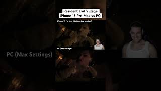 Resident Evil Village iPhone 15 Pro Max Vs. PC comparison (Lady Dimitrescu sucks Ethan Winters)
