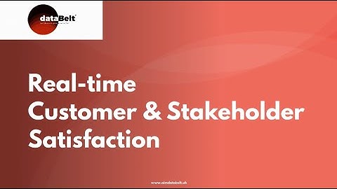 dataBelt® - Real-time Customer and Stakeholder Satisfaction
