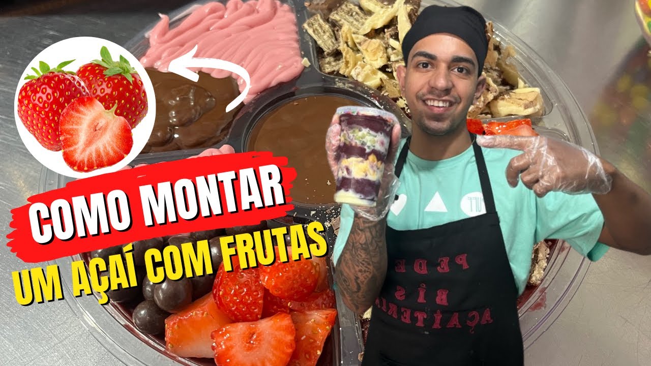 como fazer copo de acai