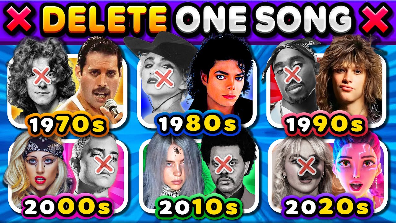 DELETE ONE SONG: 6 Songs Per Decade 🎶 TOP Songs of the Decades ✨ | Music Quiz