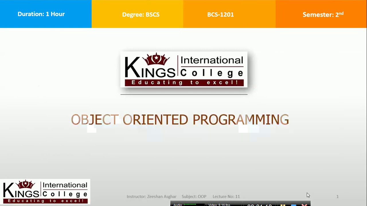 Object Oriented Programming | Week 5 Hr: 17.5 - 19 - YouTube