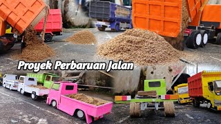 Proyek Perbaikan Jalan Versi Miniatur Truk