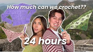 Thumbnail We Crocheted Through Beijing for 24 Hours! Who Can Crochet the Most??