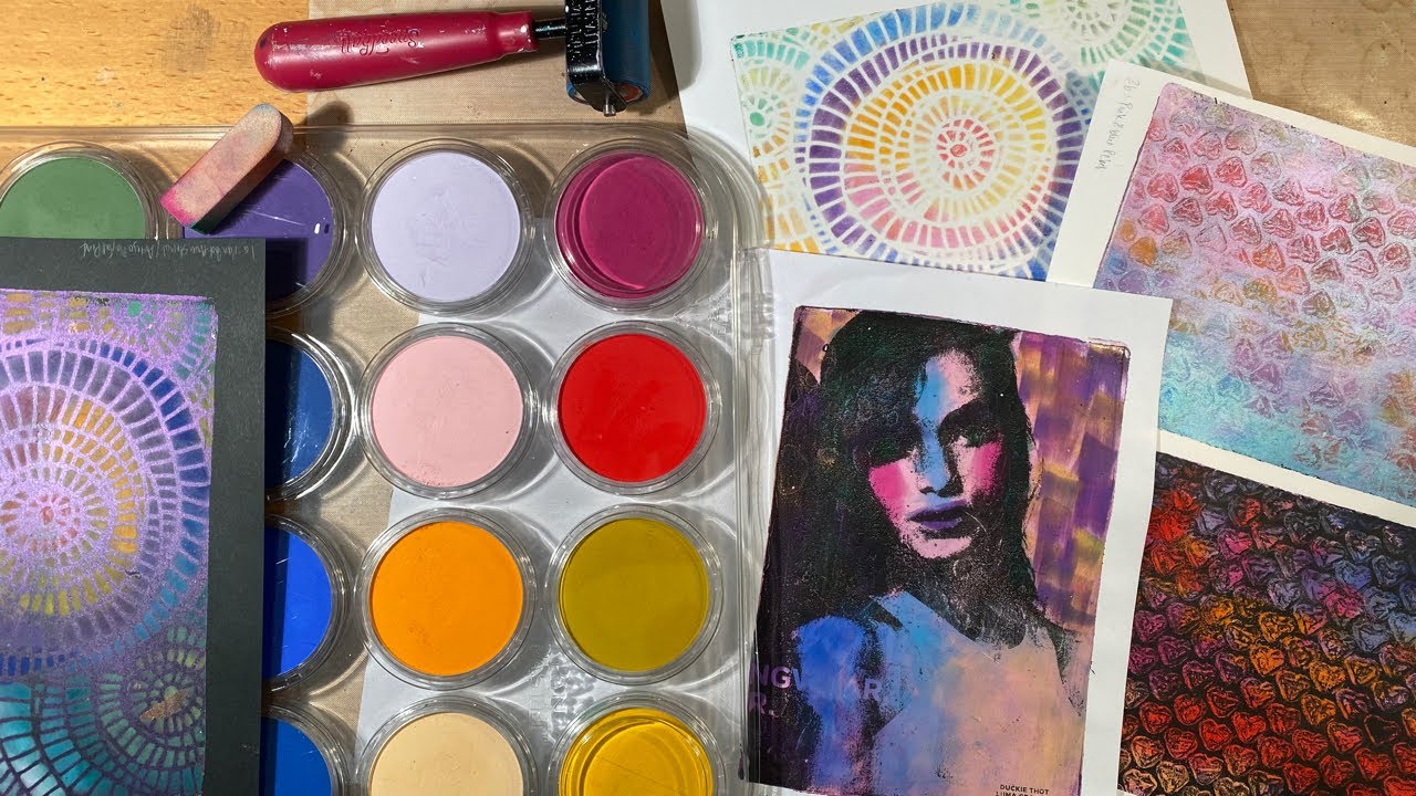 Pan Pastels on the Gelli Plate NYE 2021/2022 Streamathon YouTube