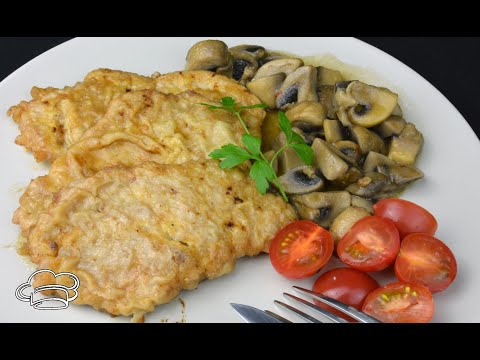 Filetes de lomo en salsa con champiñones al ajillo