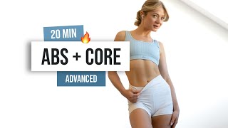 20 Min Total Abs Core Workout - Advanced Exercises No Equipment