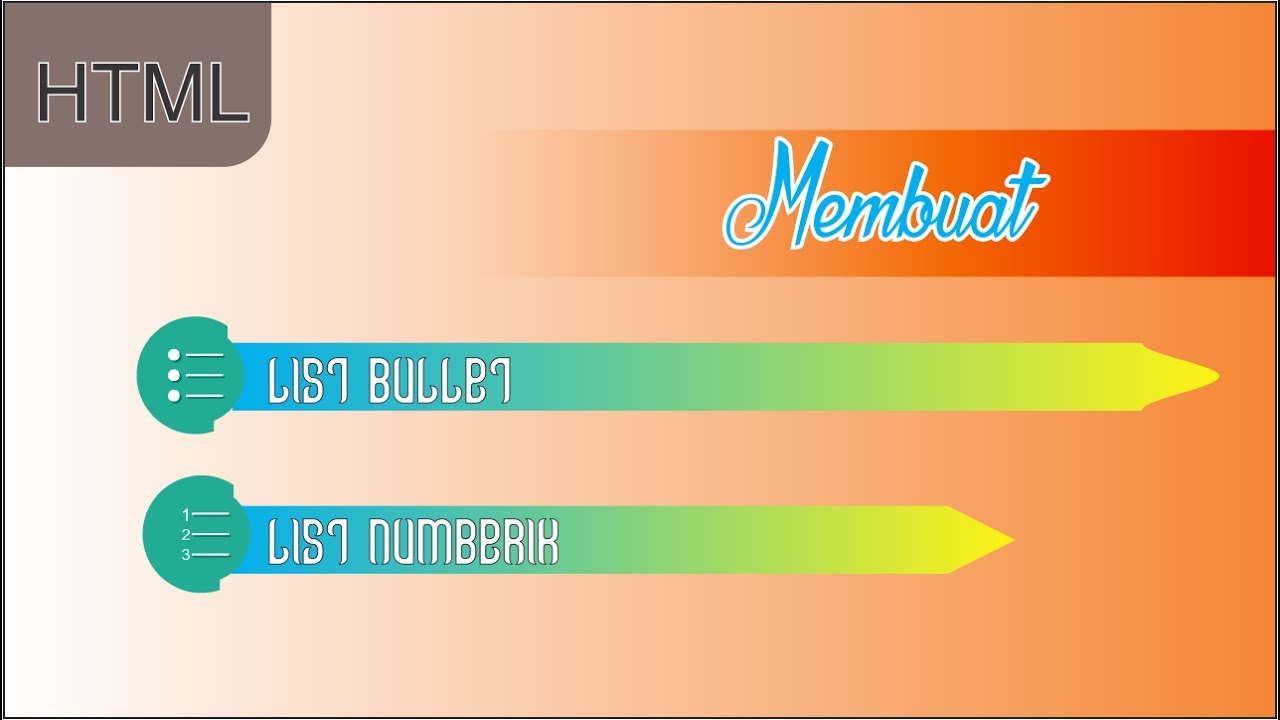 Tutorial Membuat List Bullet and Numberik di website HTML - YouTube