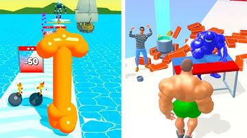 Muscle Rush - Tall Man Run 😮🔥 All Levels Gameplay Walkthrough Android,ios Max Level MAX23FF