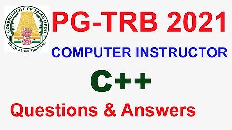 TRB  Computer Instructor C++ Part 1 | Computer Instructor  Notes