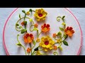 Tithonia Flowers Hand Embroidery Design | Woven Picot Stitch | Tutorial for Beginners |