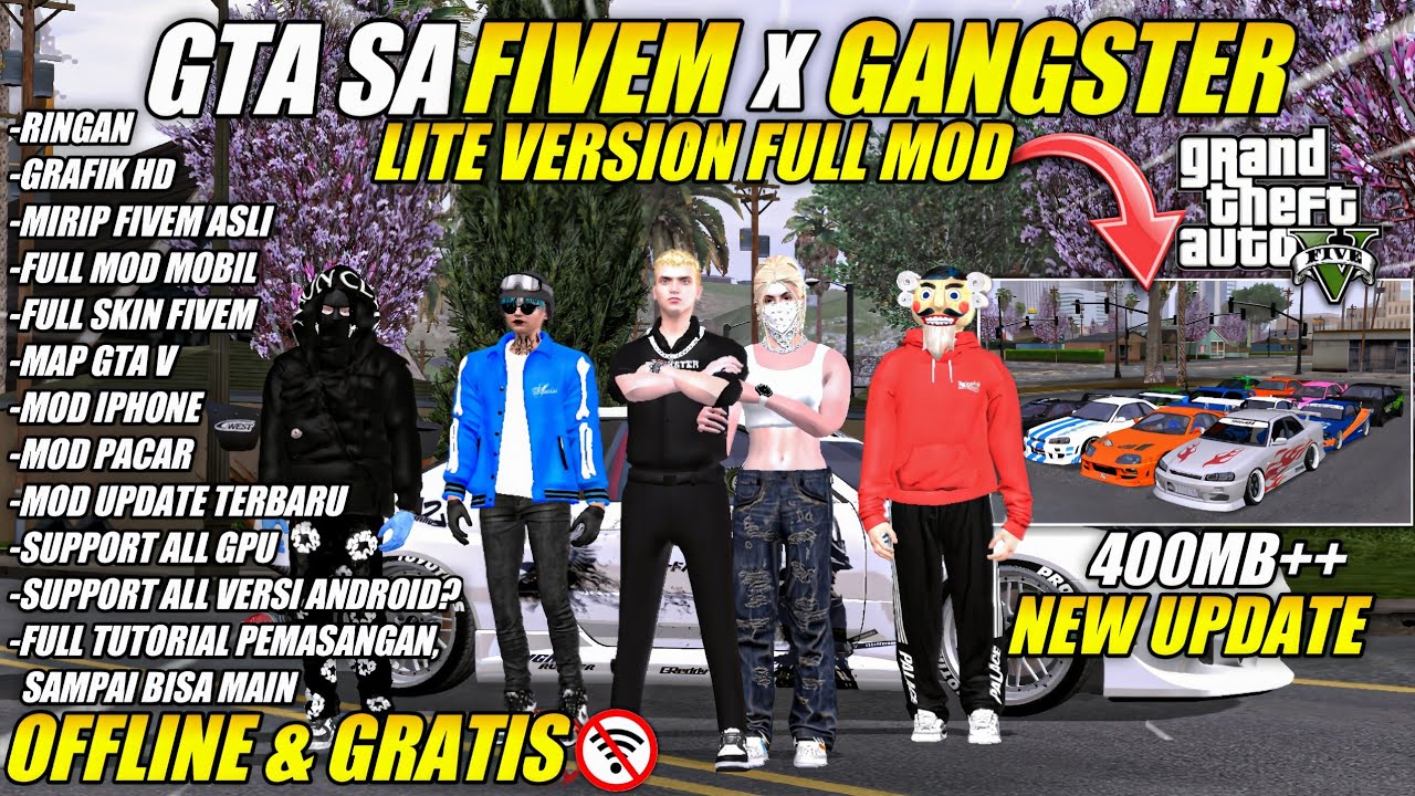 SHARE‼️GTA SA FIVEM STYLE LITE VERSION FULL MOD TERBARU‼️GTA SA LITE ...