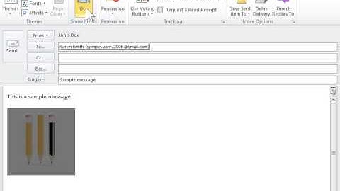 Outlook 2010 Show or Hide the BCC Field in a Message