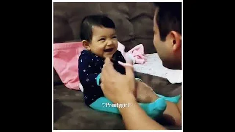 |Cute baby cutting nails|Laughing baby😍|tu hi to jannat meri song|whatsAppstatus#shorts#preetygirl