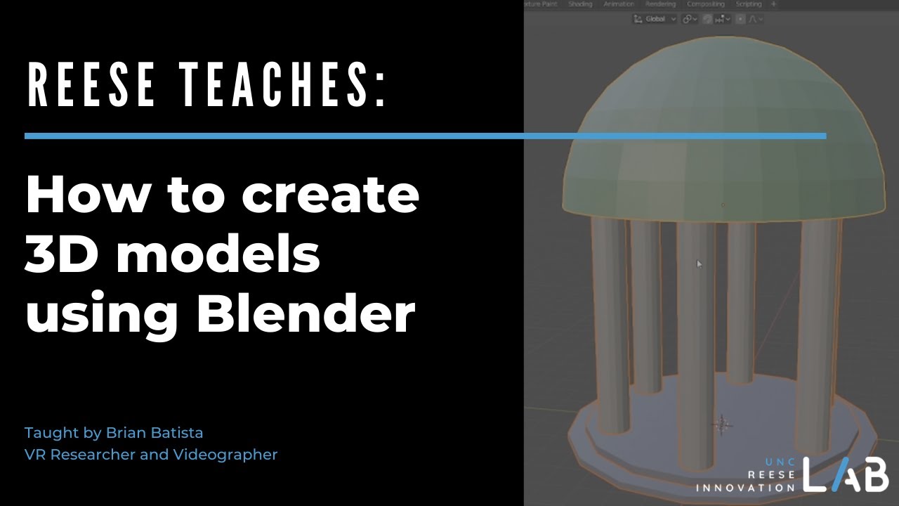 Reese Teaches: How to Create 3D Models using Blender - YouTube