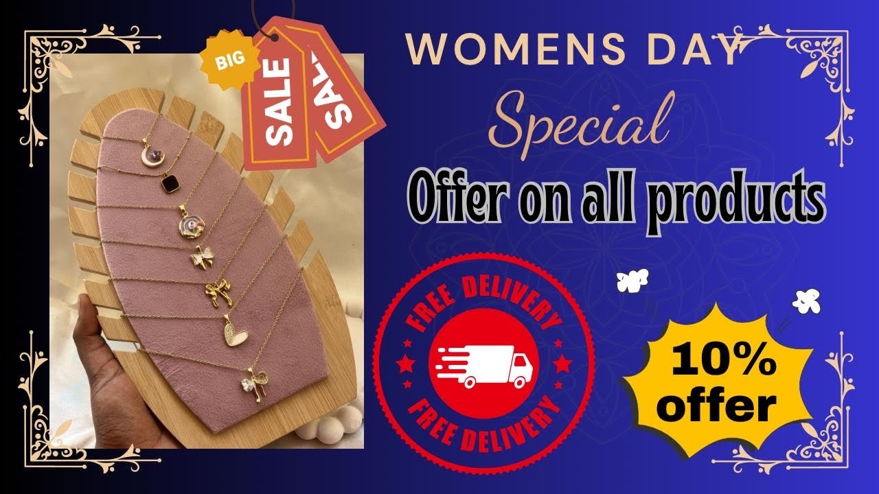 Women’s day special offers on all products free shipping