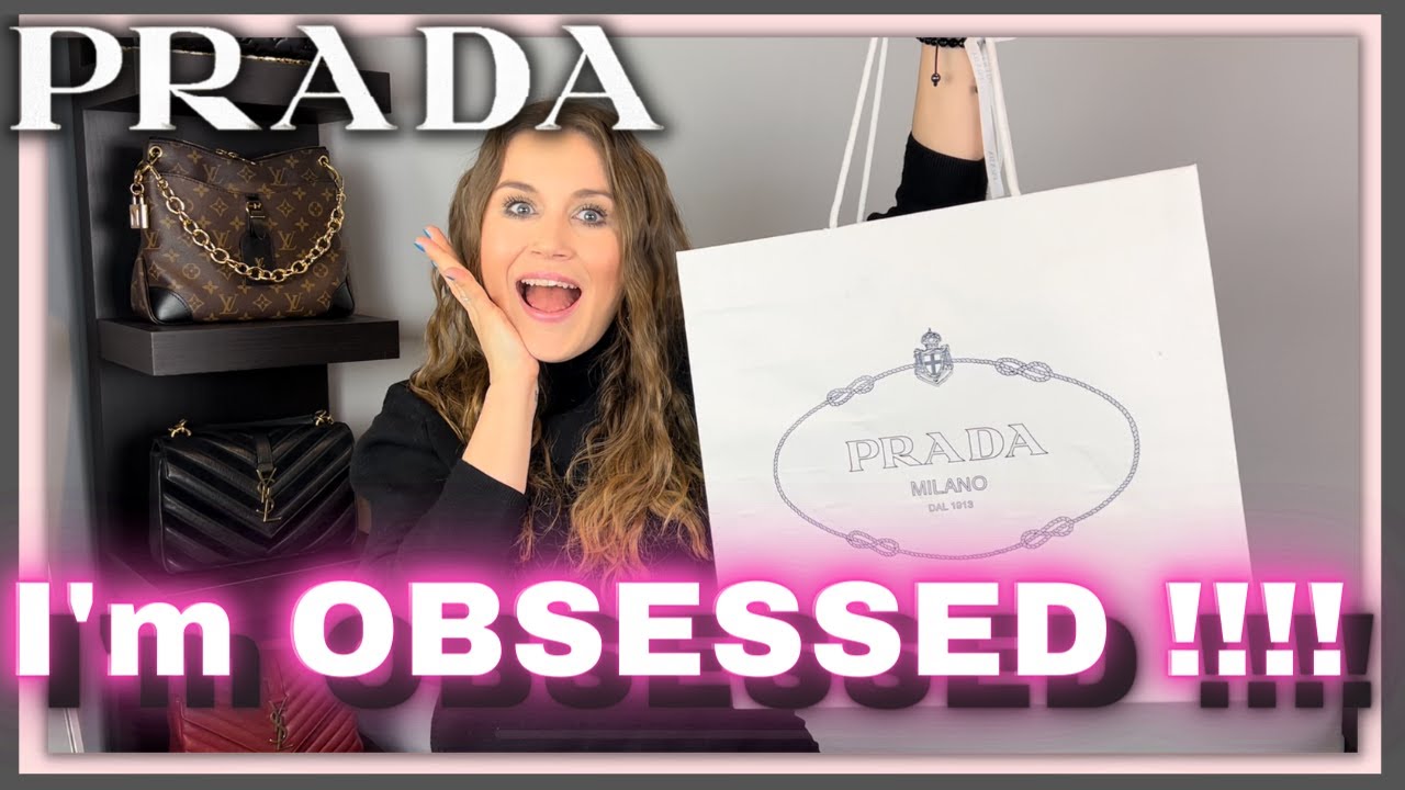 LUXURY haul - UNBOXING the most stunning PRADA BAG! Black Prada crystal Re-edition 2000