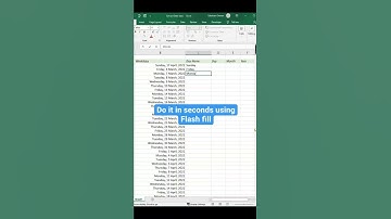 Extract date using Flash fill in Excel