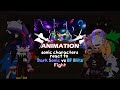 sonic characters react to Dark Sonic vs BF Blitz Fight | gya gacha