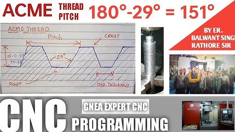 ACME THEAD PITCH CONCEPT|| ACME THREAD PITCH SAME CONCEPT IN G76 in CNC PROGRAMMING