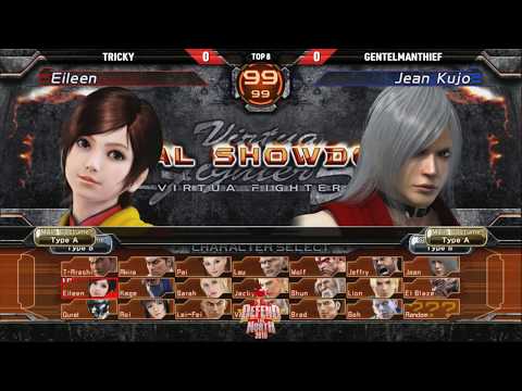 Virtua Fighter 5 TOP 8 - Tricky (Eileen) vs. GentlemanThief (Jean) @Defend the North 2019 [4k/60fps]